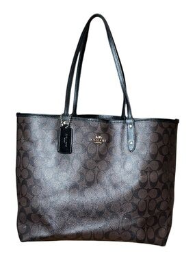 Coach Reversible Neverfull Tote Leather Shopper Bag